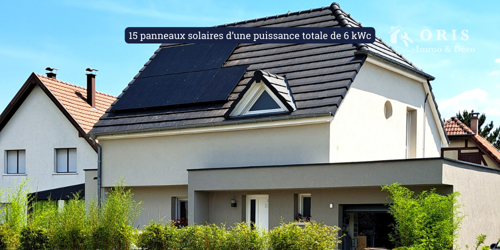 15 panneaux solaires d’une puissance totale de 6 kWc