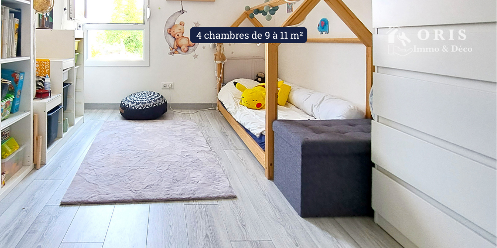 4 chambres de 9 à 11 m²