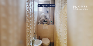 WC séparé de 1,5 m²