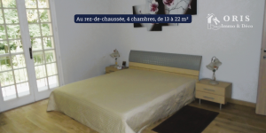 Au rez-de-chaussée, 4 chambres, de 13 à 22 m²