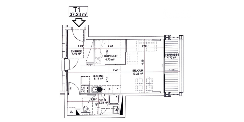 Plan de l'appartement