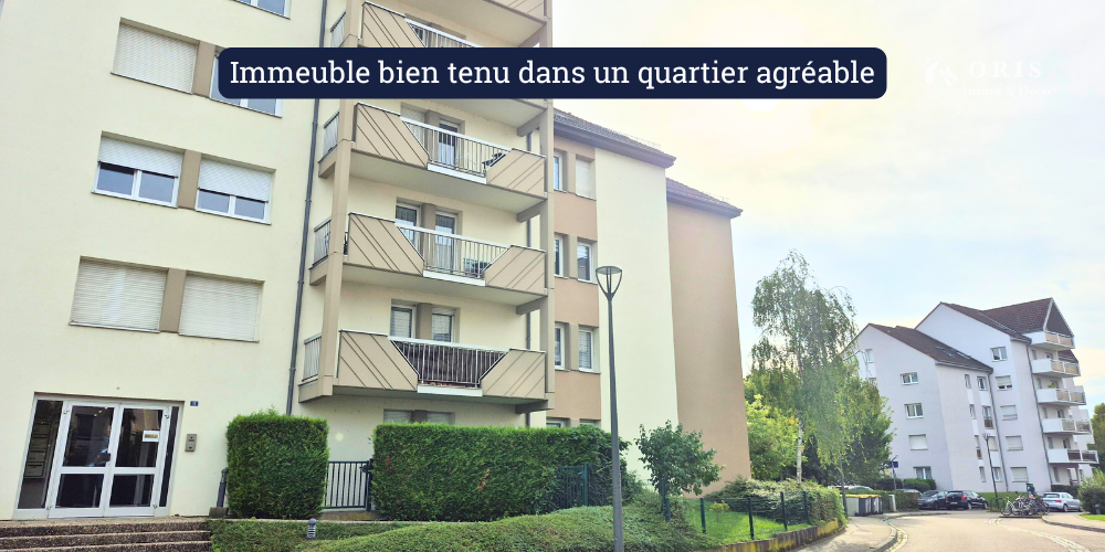 Immeuble bien tenu dans un quartier agréable